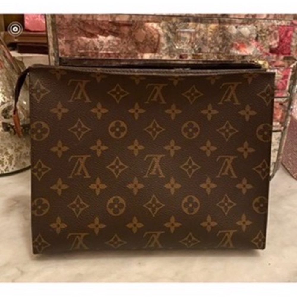 Louis Vuitton Brown Monogram Canvas Toiletry Pouch - Picture 1 of 6
